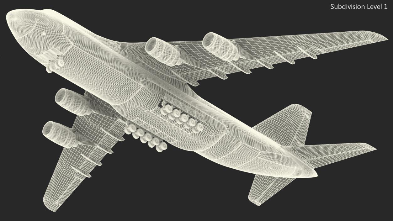 Russian Heavy Transport Aircraft Rigged 3D model