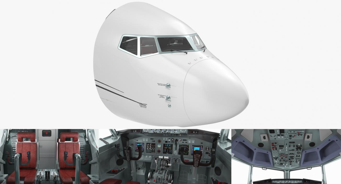 3D Passenger Airplane Cockpit