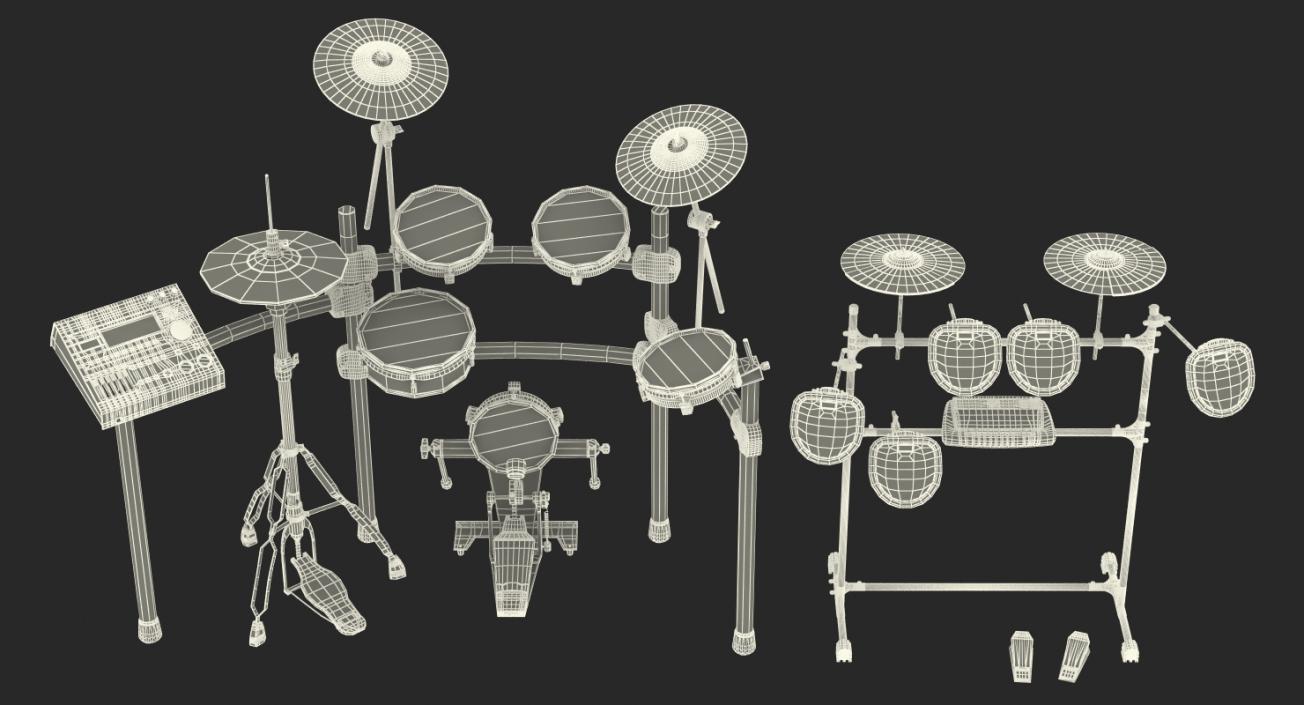 Electric Drum Kits Collection 3D model