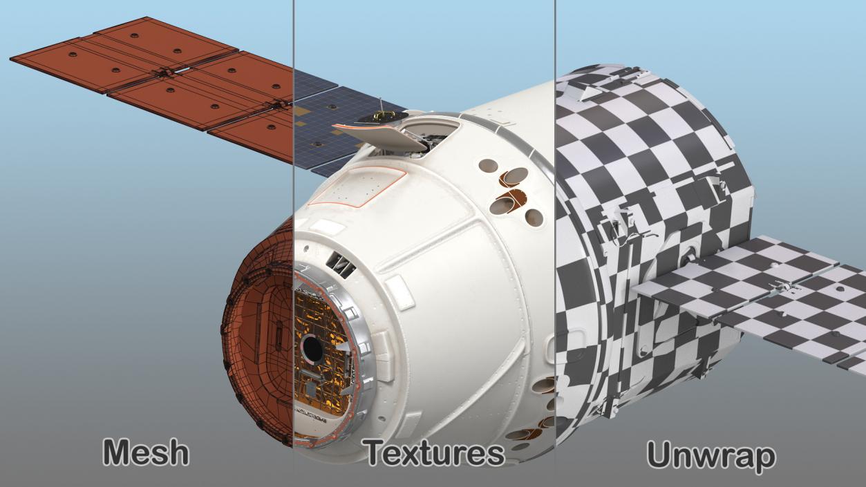 ISS Module Dragon 3D