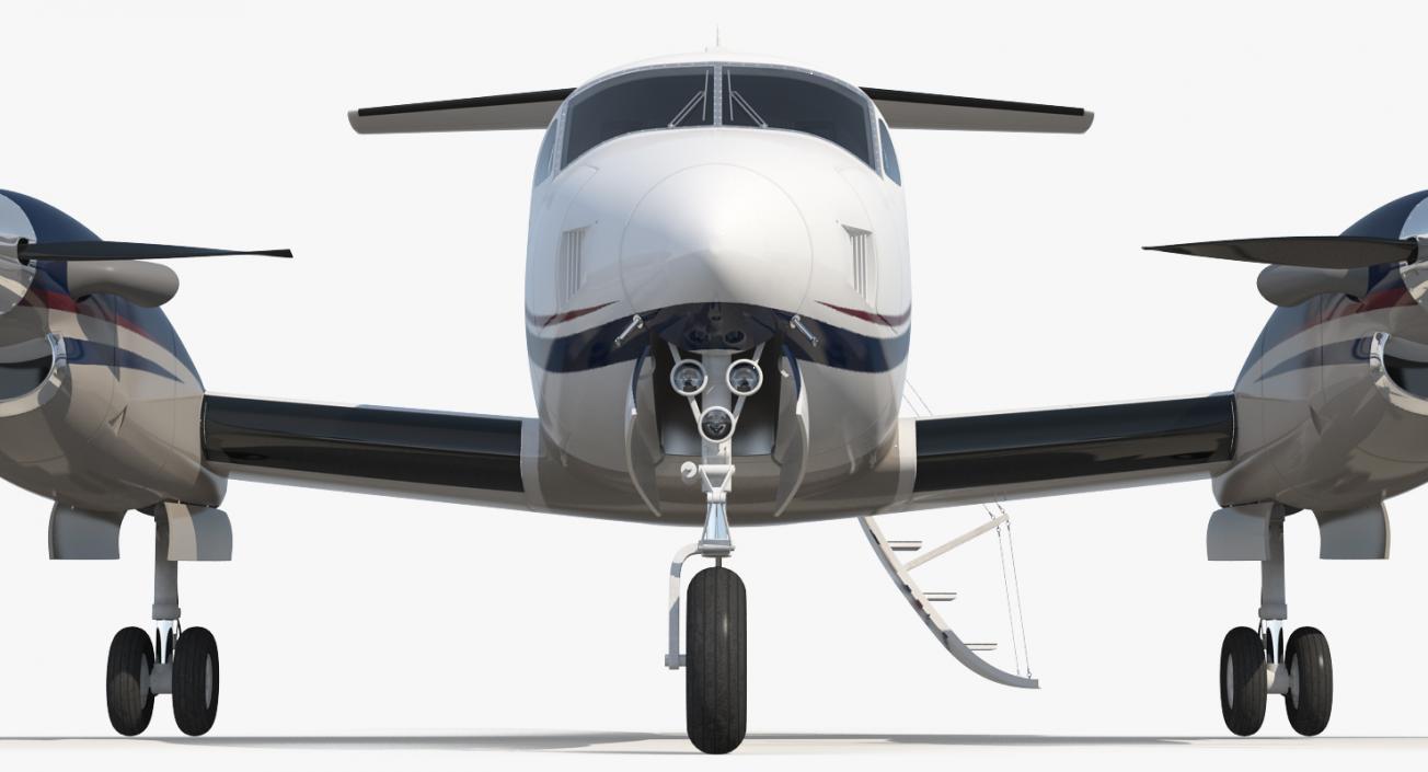 Civil Utility Aircraft Beechcraft Super King Air 250EP 3D model