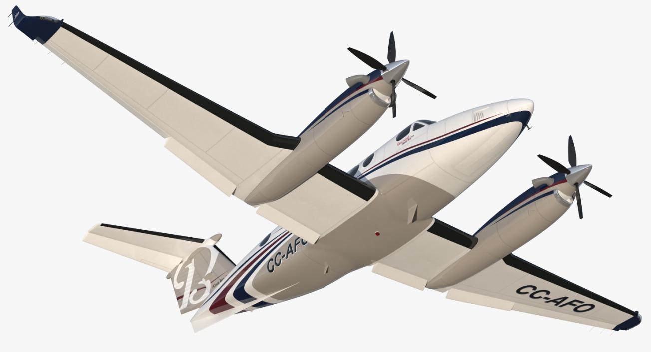 Civil Utility Aircraft Beechcraft Super King Air 250EP 3D model