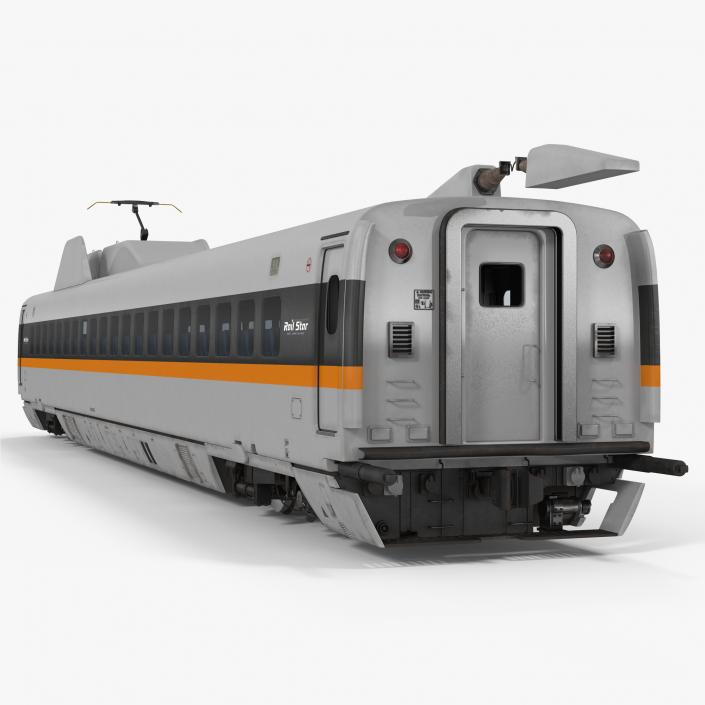 3D Bullet Train Passenger Car Rail Star