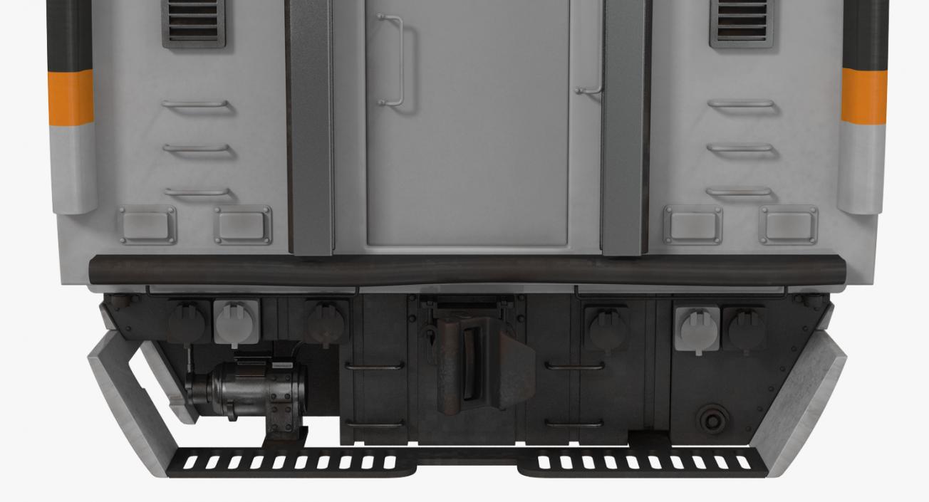 3D Bullet Train Passenger Car Rail Star