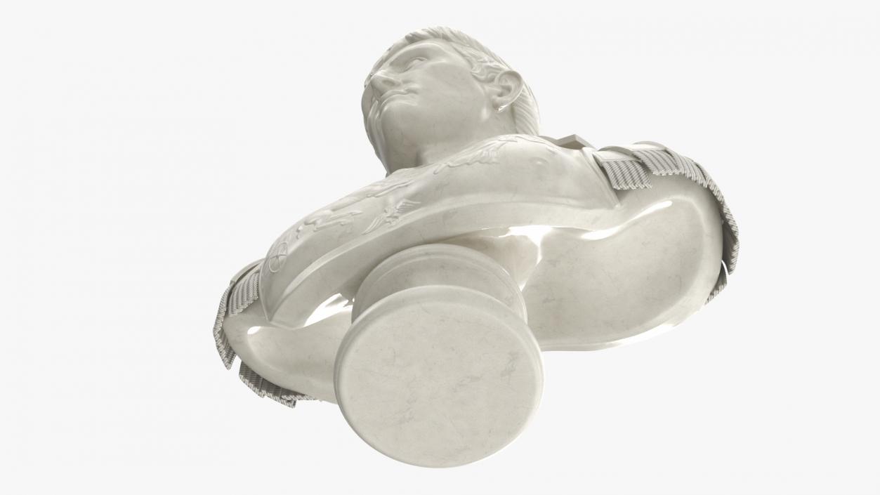 Roman Leader Bust Marble Sculpture 3D model