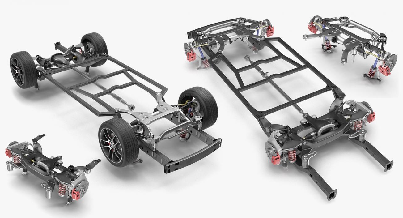 Sedan and SUV Chassis Collection 3D