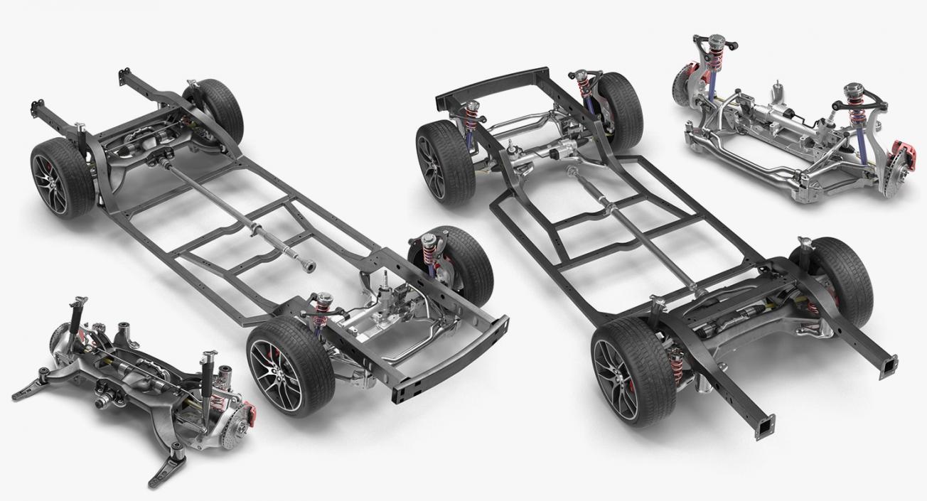 Sedan and SUV Chassis Collection 3D