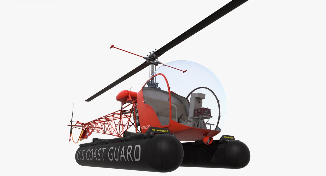 Bell 47 On Floats uscg 3D