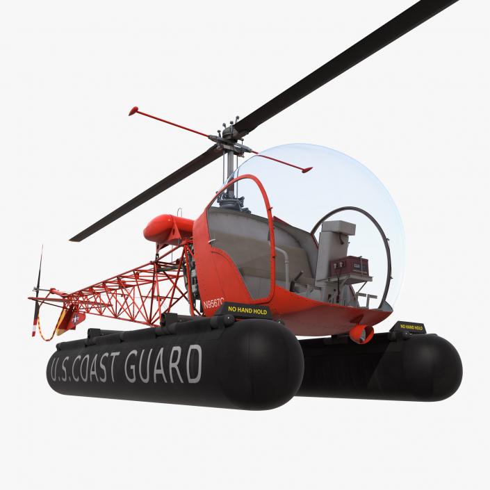 Bell 47 On Floats uscg 3D
