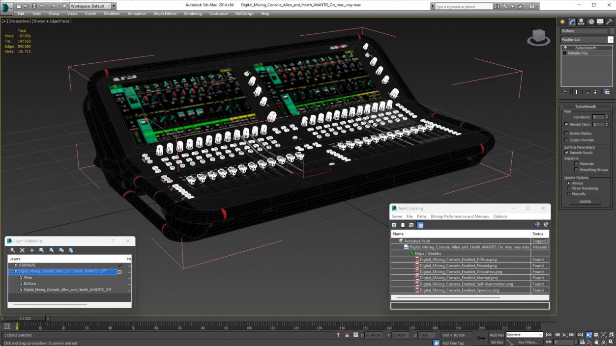 Digital Mixing Console Allen and Heath AVANTIS On 3D model