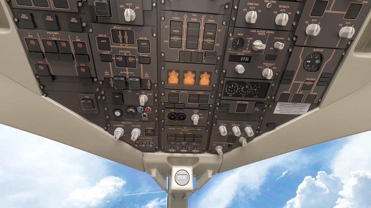 Boeing 757 200 Cockpit 3D