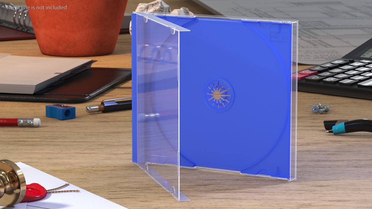 3D Single Clear CD Jewel Case with Blue Tray