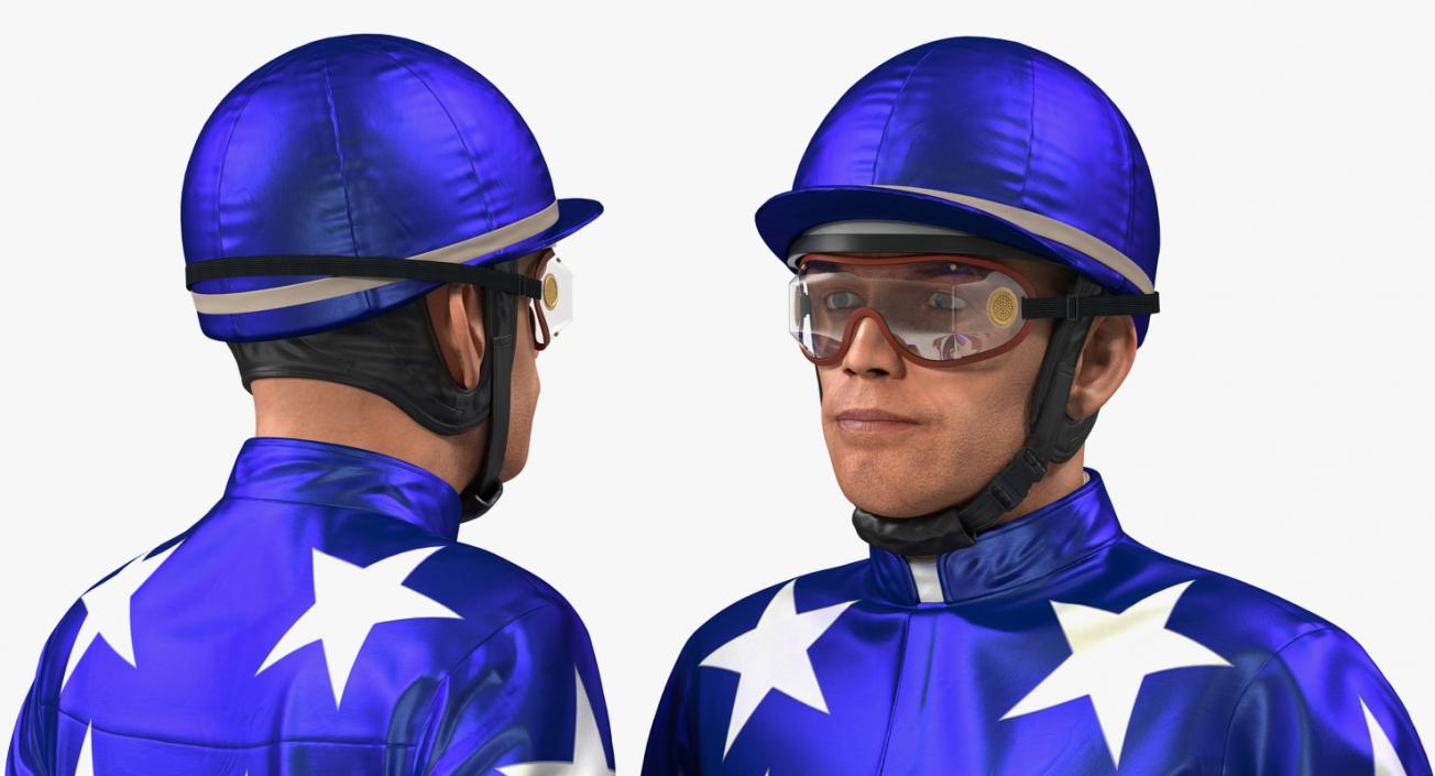 3D Horse Racing Jockey Standing Pose model