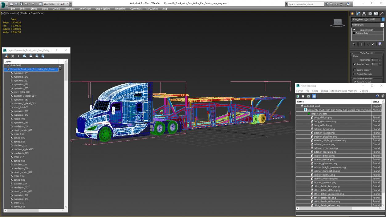 Kenworth Truck with Sun Valley Car Carrier 3D