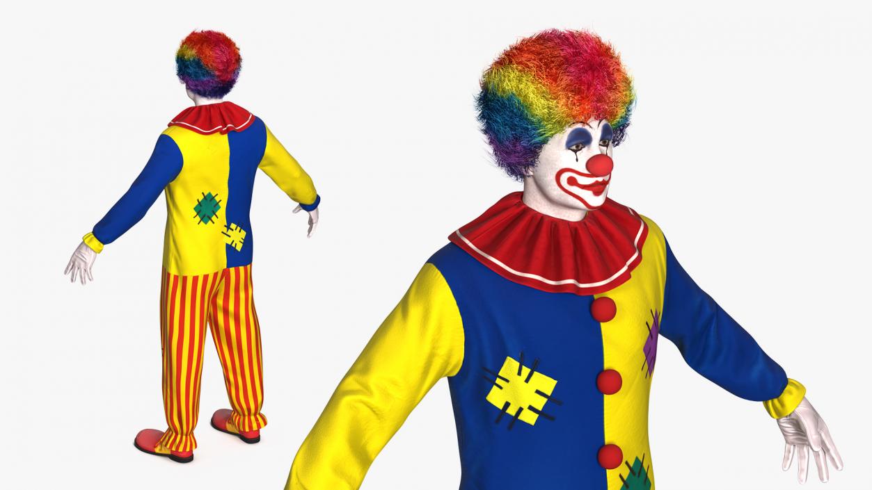 3D model Adult Clown Suit Fur