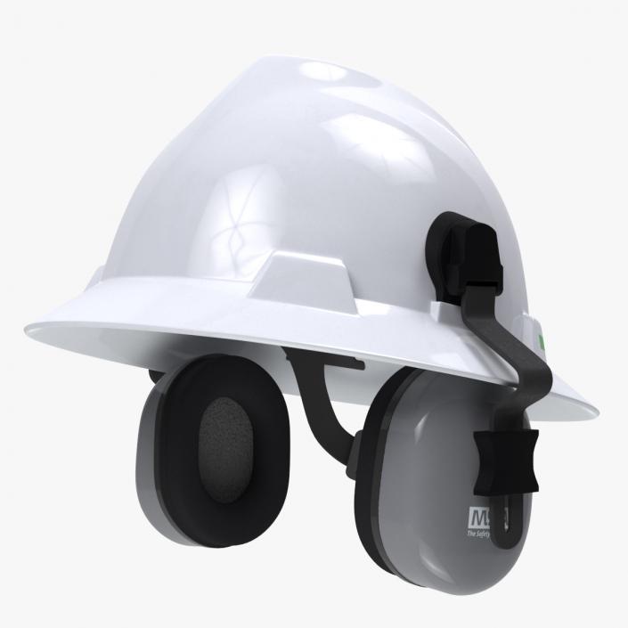 Safety Helmet with Earmuffs 3D