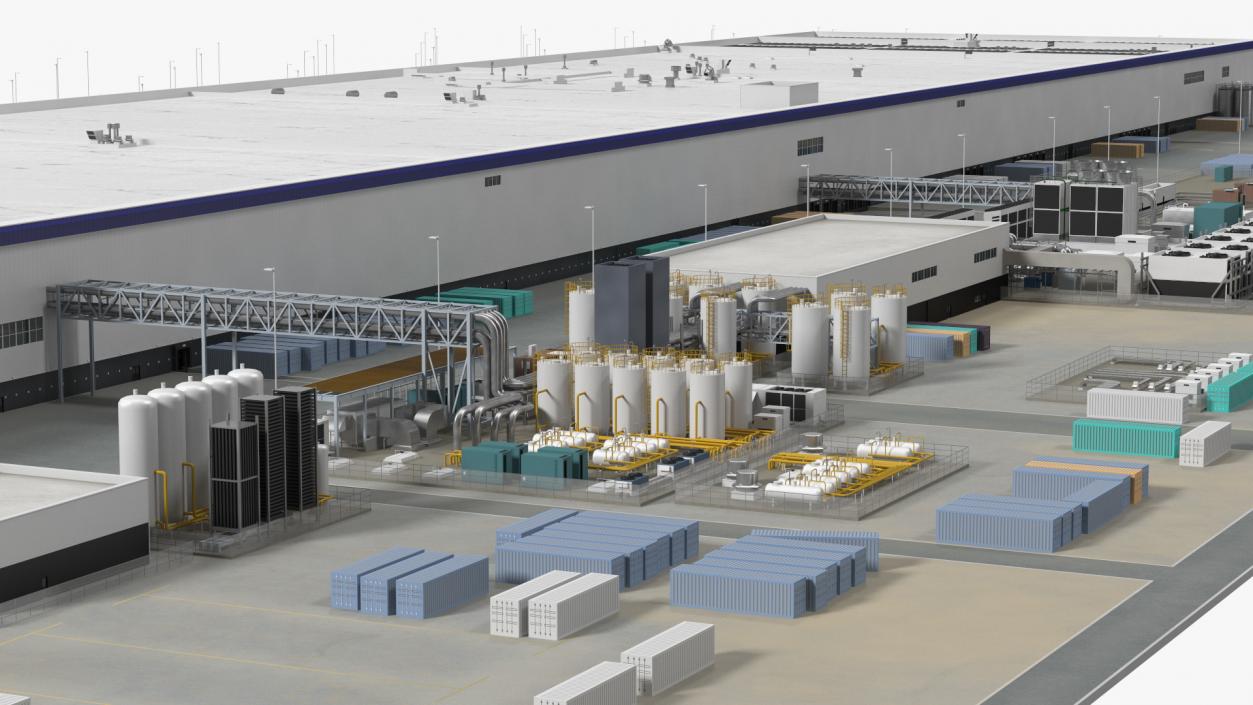 Huge Manufacturing Plant 3D model