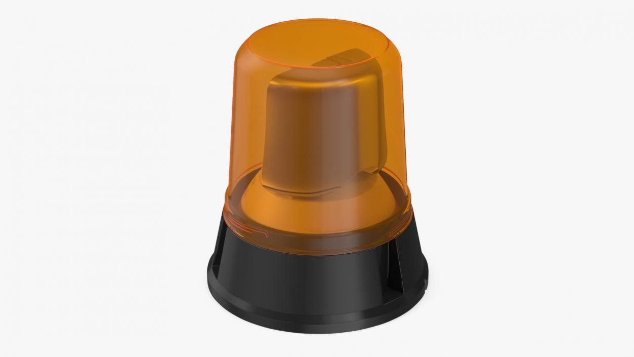 3D Flashing Rotating Beacon Orange