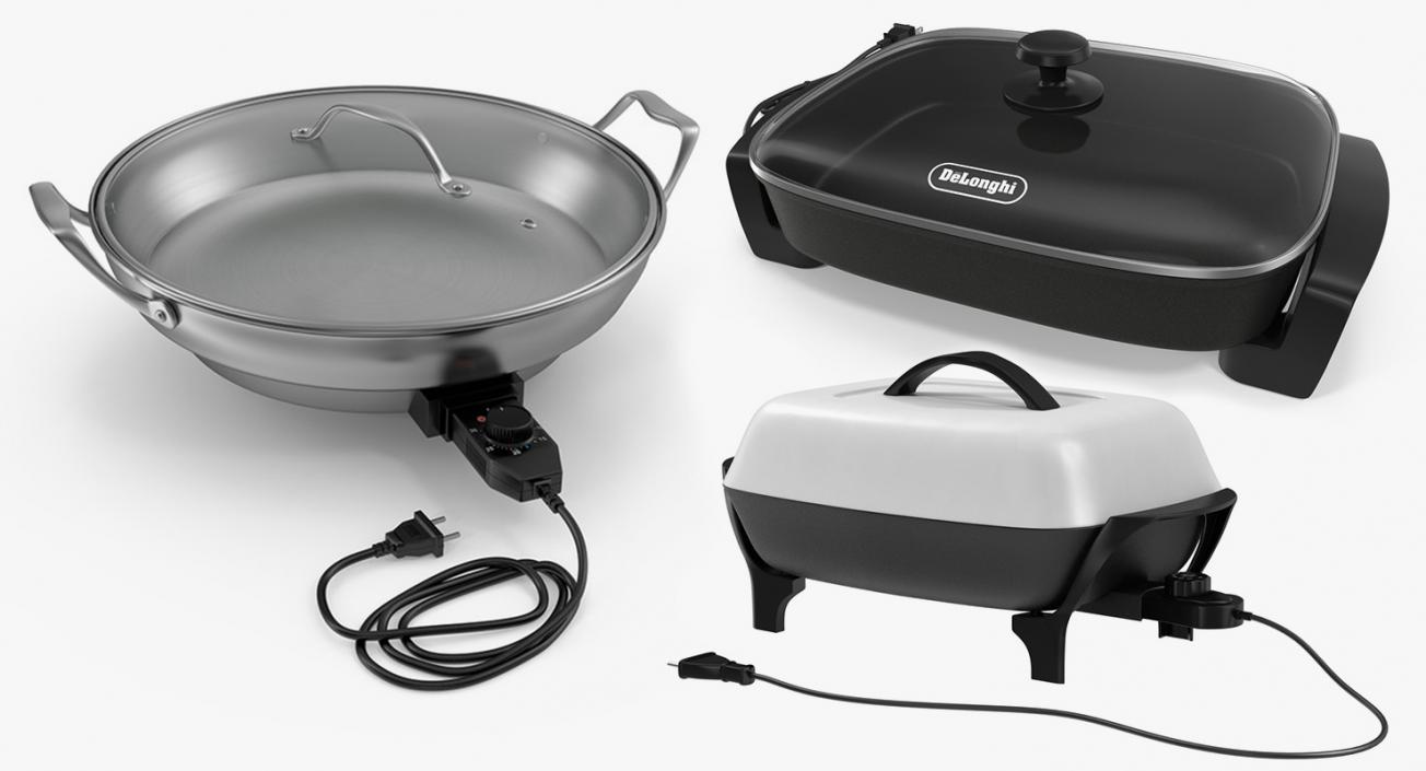 3D Electric Skillets Collection model