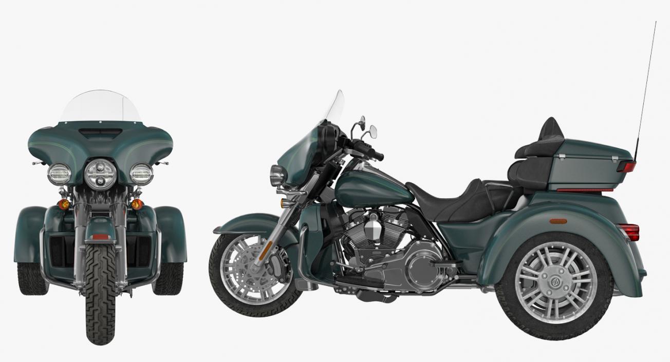 3D model Trike Motorcycle Green Generic