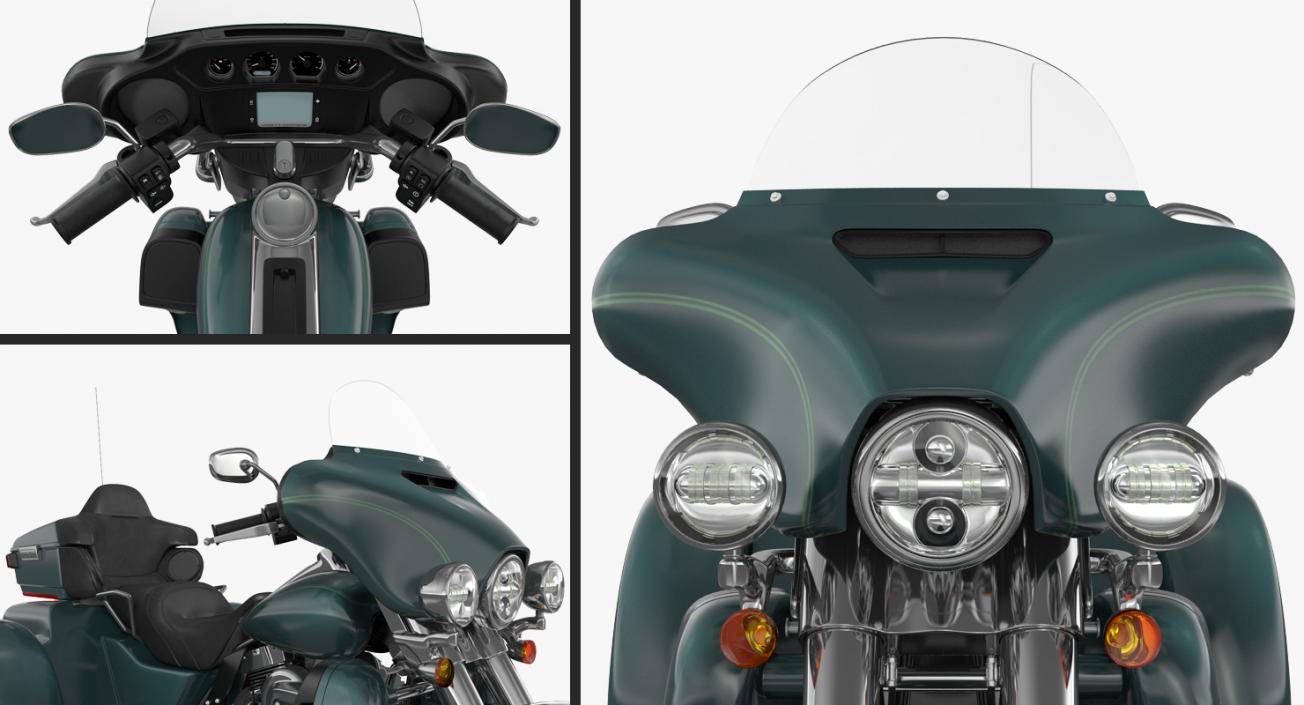 3D model Trike Motorcycle Green Generic
