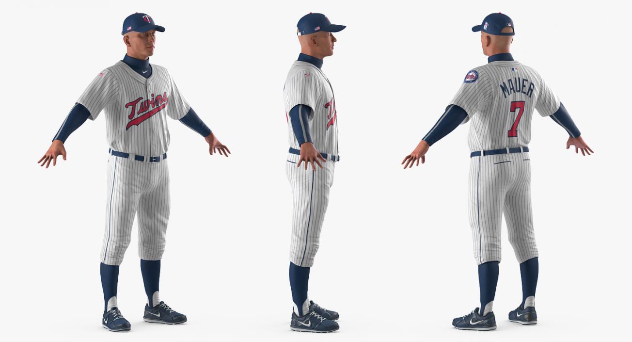 3D model Baseball Player Rigged Twins 2