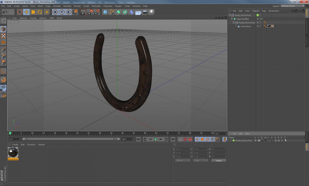 3D model Rusty Horseshoe