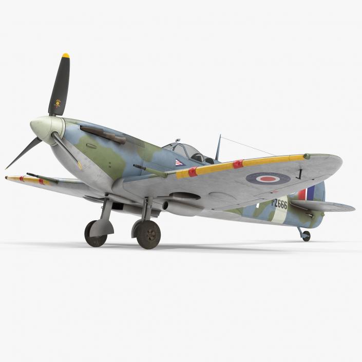 3D model British WWII Fighter Aircraft Supermarine Spitfire