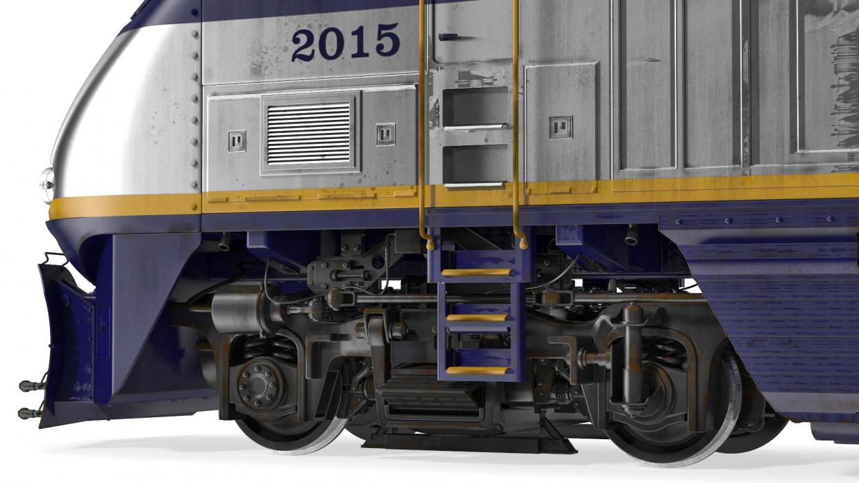 3D model Diesel Electric Locomotive with Hopper Car Generic