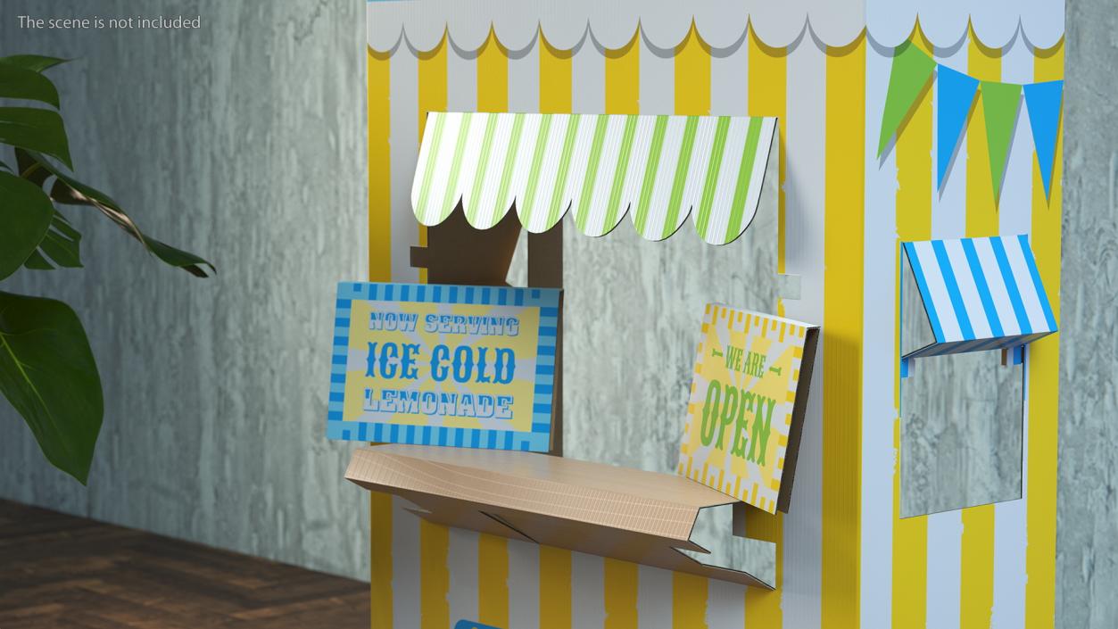 3D model Lemonade Booth Cardboard Stand