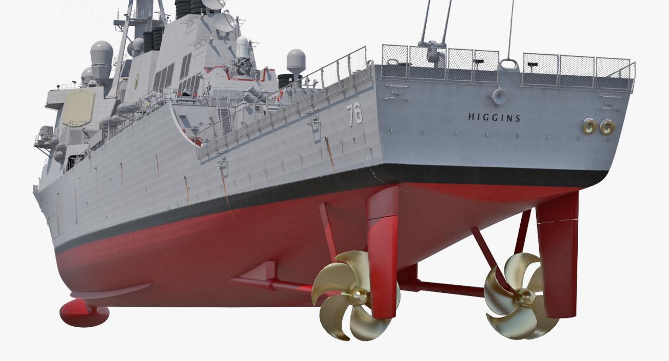 3D Arleigh Burke Destroyer Higgins DDG-76 model