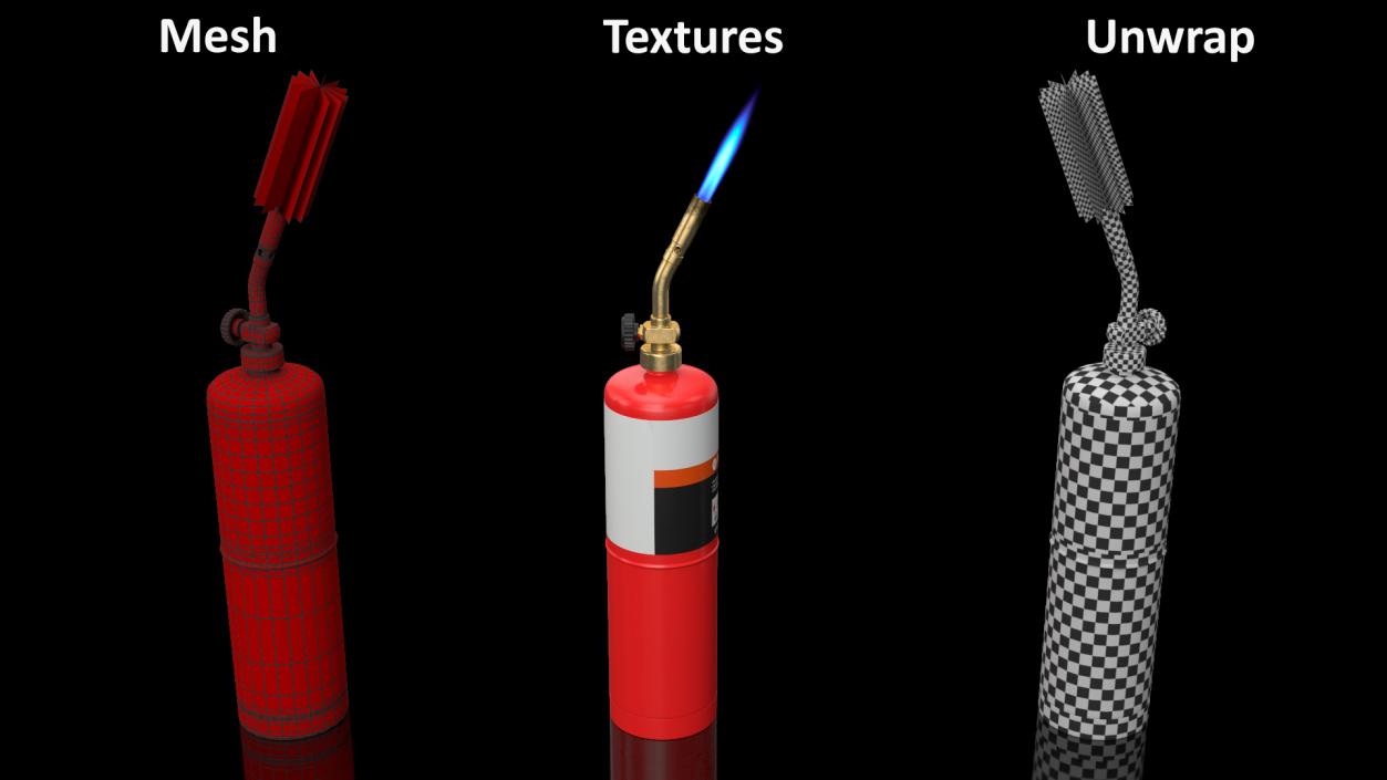 3D Pencil Tip Handheld Propane Torch with Cylinder Kit