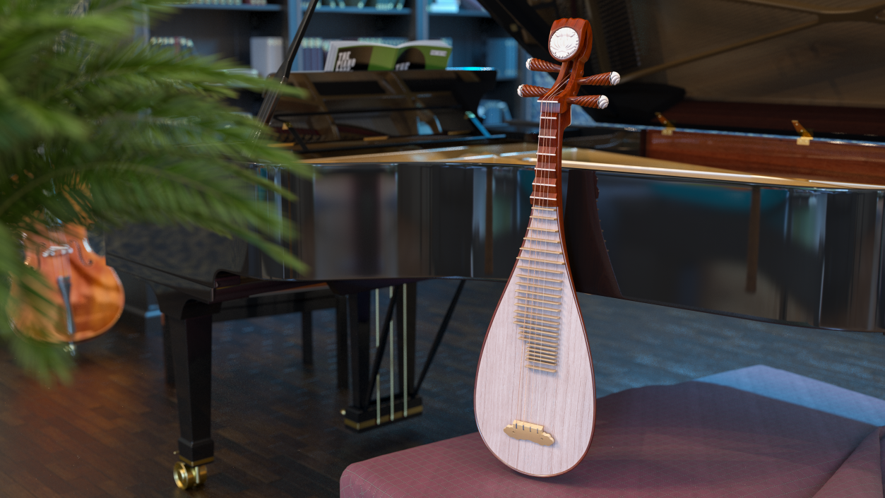 Traditional Chinese Pipa 3D model