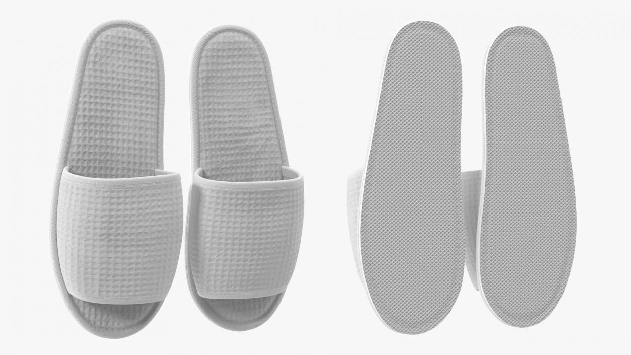 3D Waffled Bride Tribe Slippers model