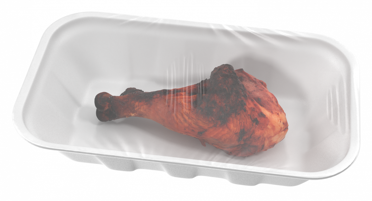 3D Wrapped Roasted Turkey Leg