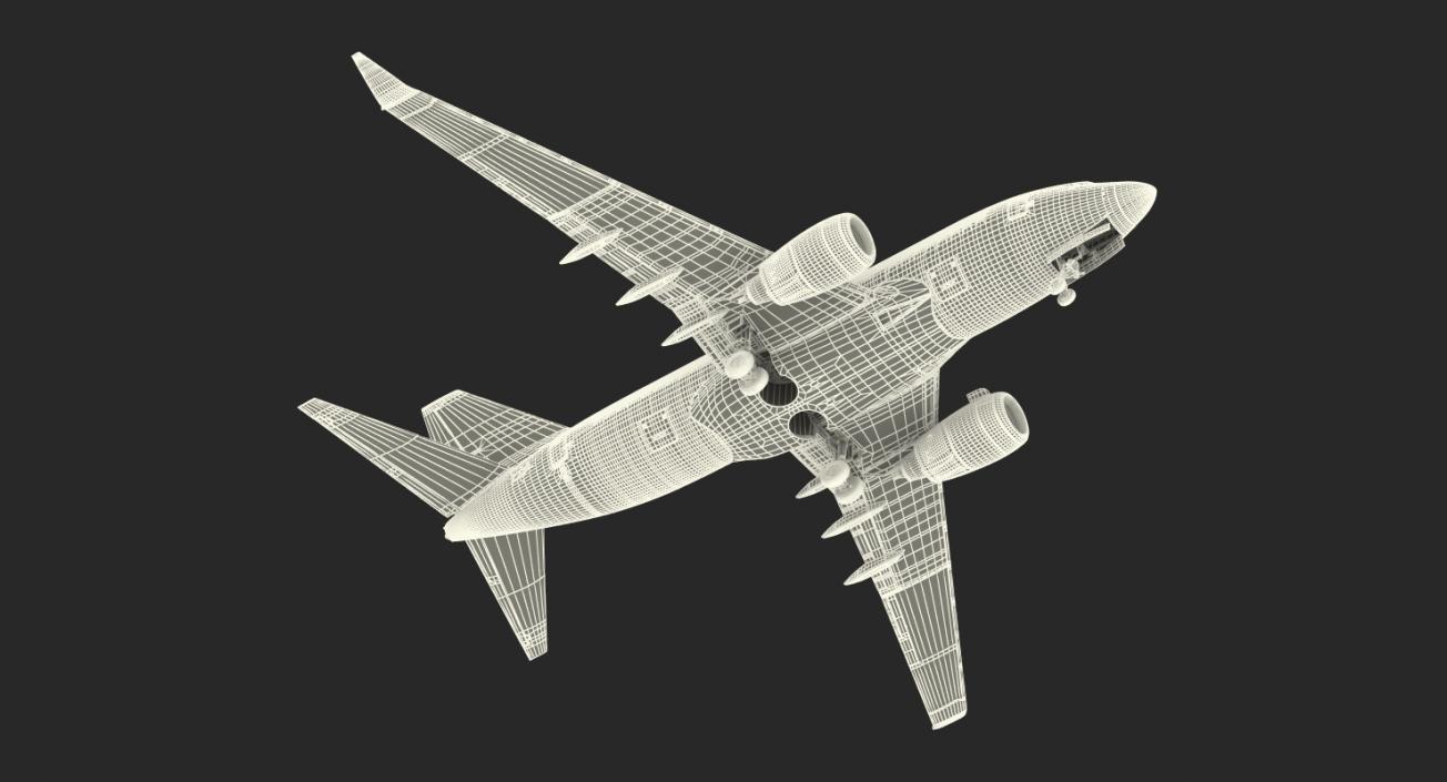 3D Boeing 737-600 with Interior Generic Rigged model