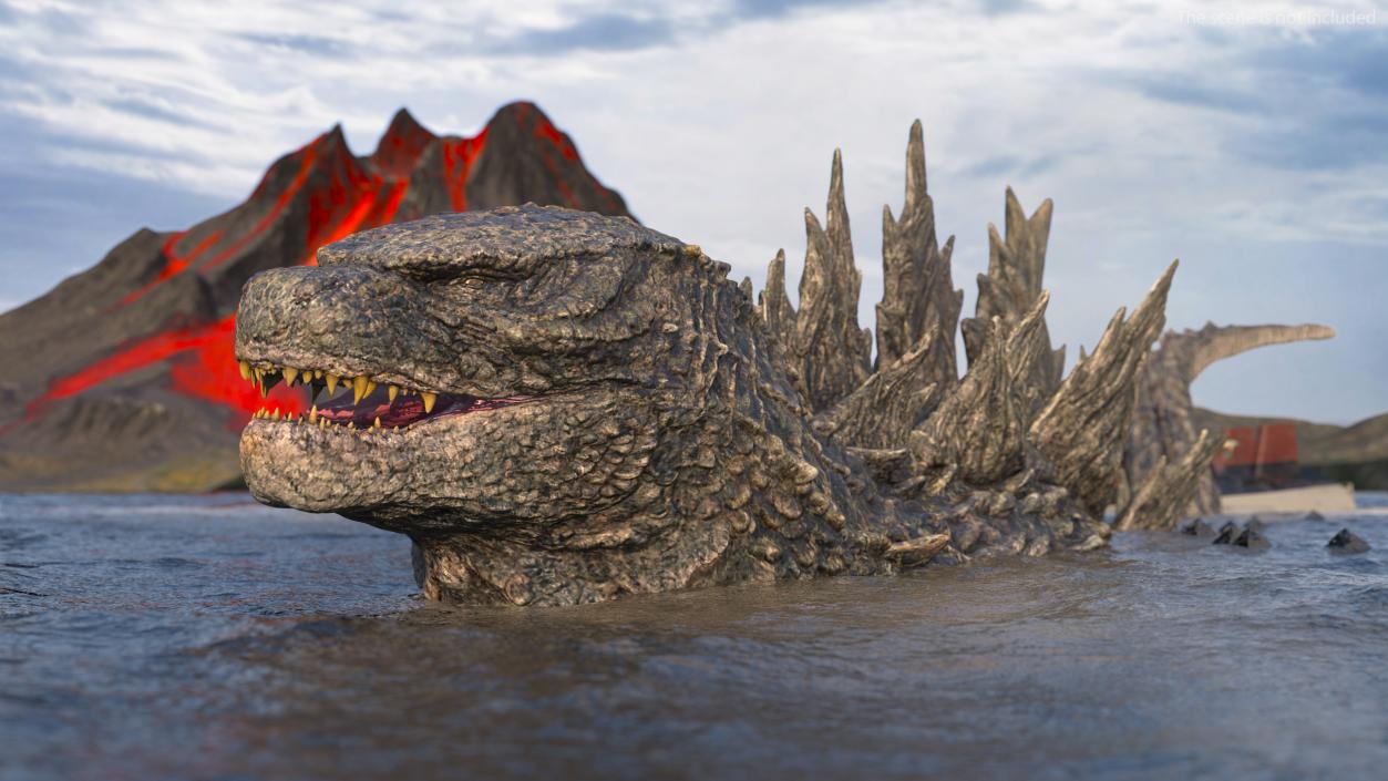 3D Monster Godzilla Rigged model