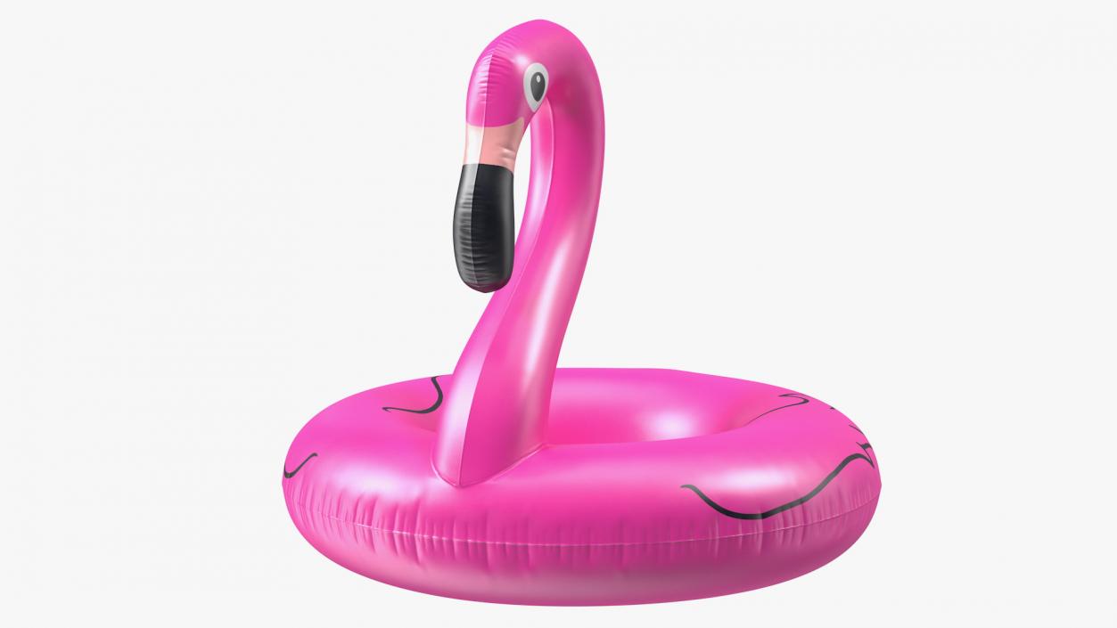 3D Inflatable Flamingo Swimming Ring model