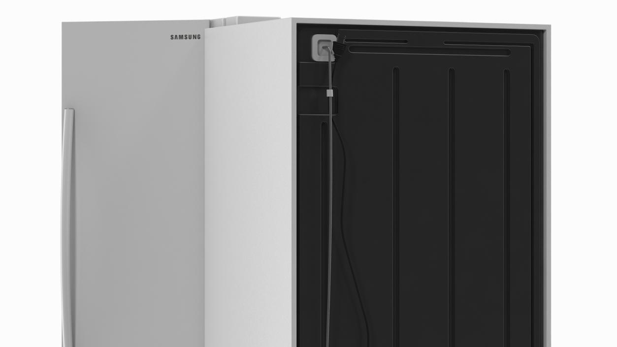 Samsung Side By Side Refrigerator Open with Products 3D