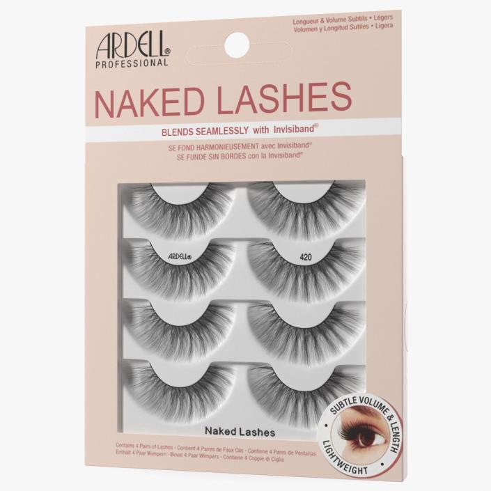 Naked Lashes False Eyelashes in Package 3D model