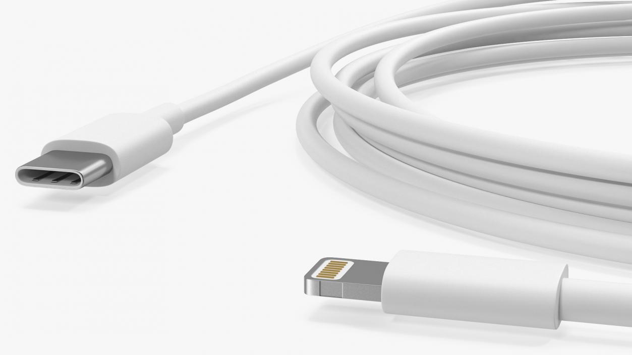 USB Type-C to Lightning Cable 3D model