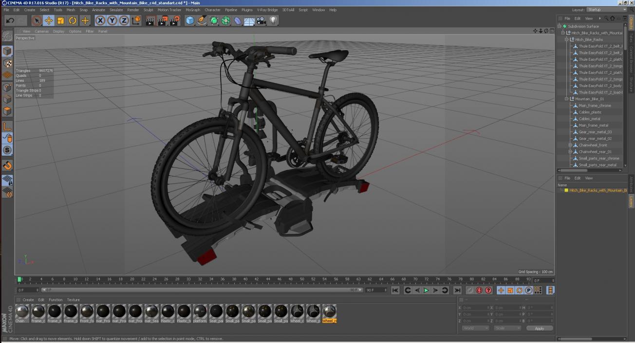 3D model Hitch Bike Racks with Mountain Bike