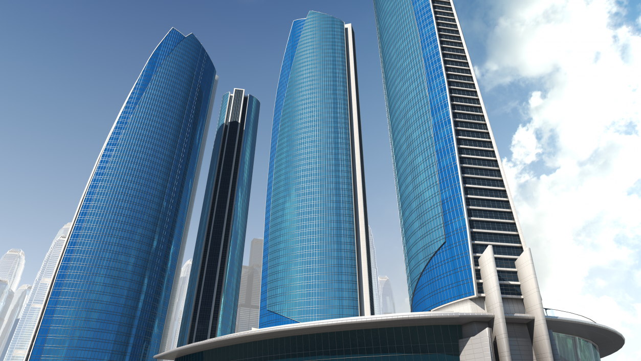 3D Etihad Towers model