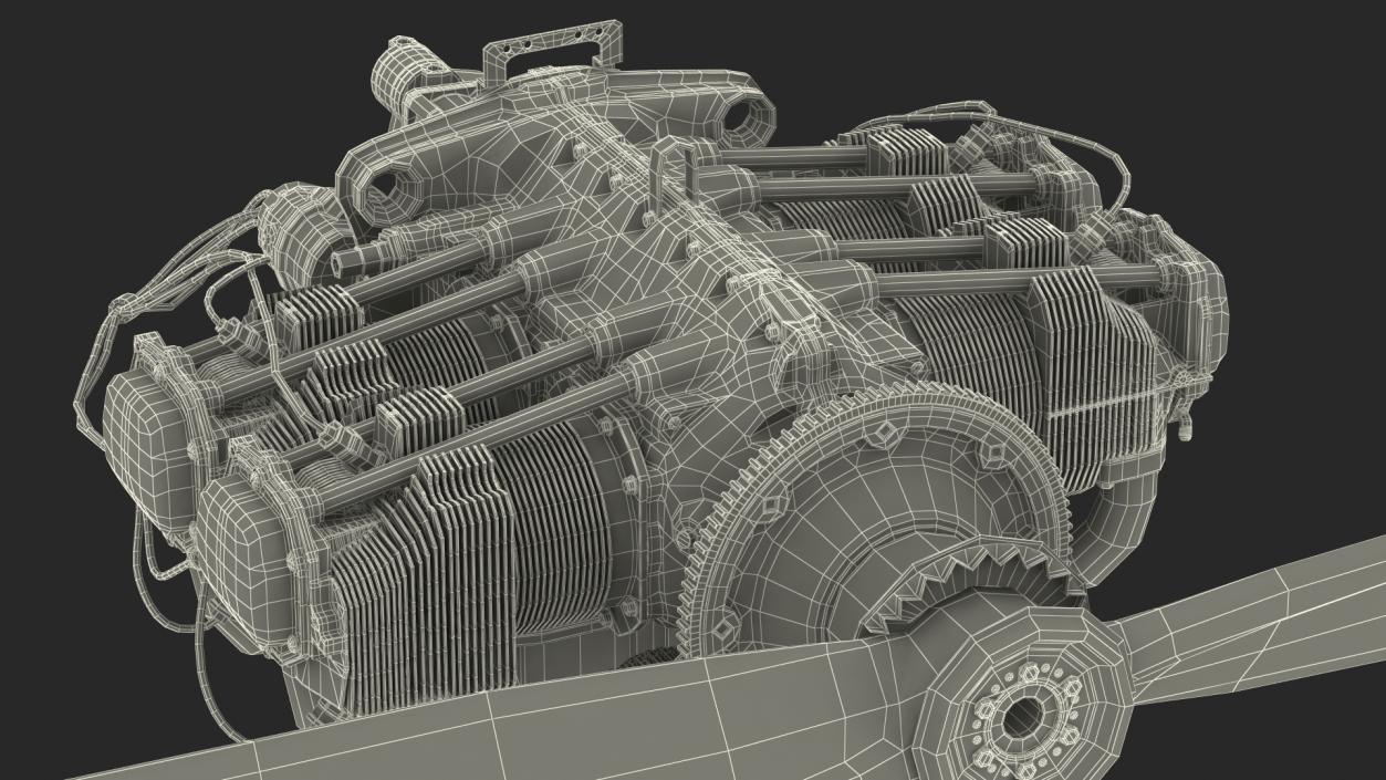 3D Piston Aero Engine model