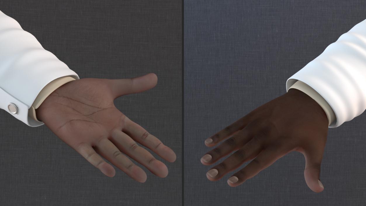 3D model African American Male Doctor Rigged