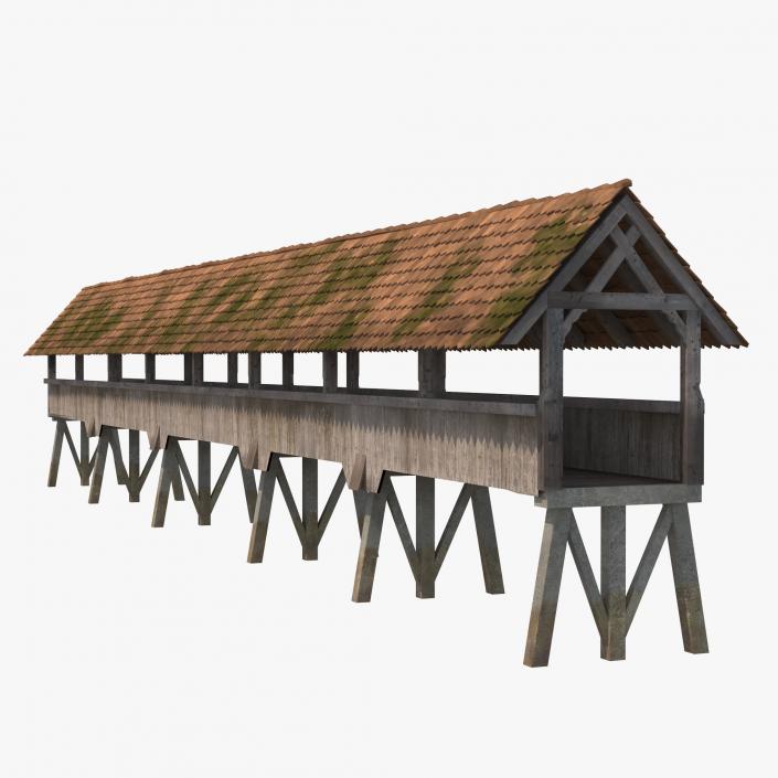 Wooden Footbridge 3D