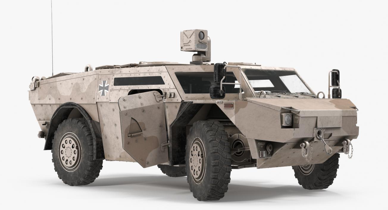 3D Fennek KMW 4x4 Armoured Vehicle