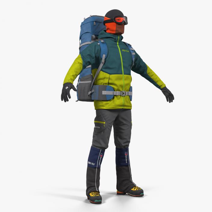 3D Man Traveler with Backpack