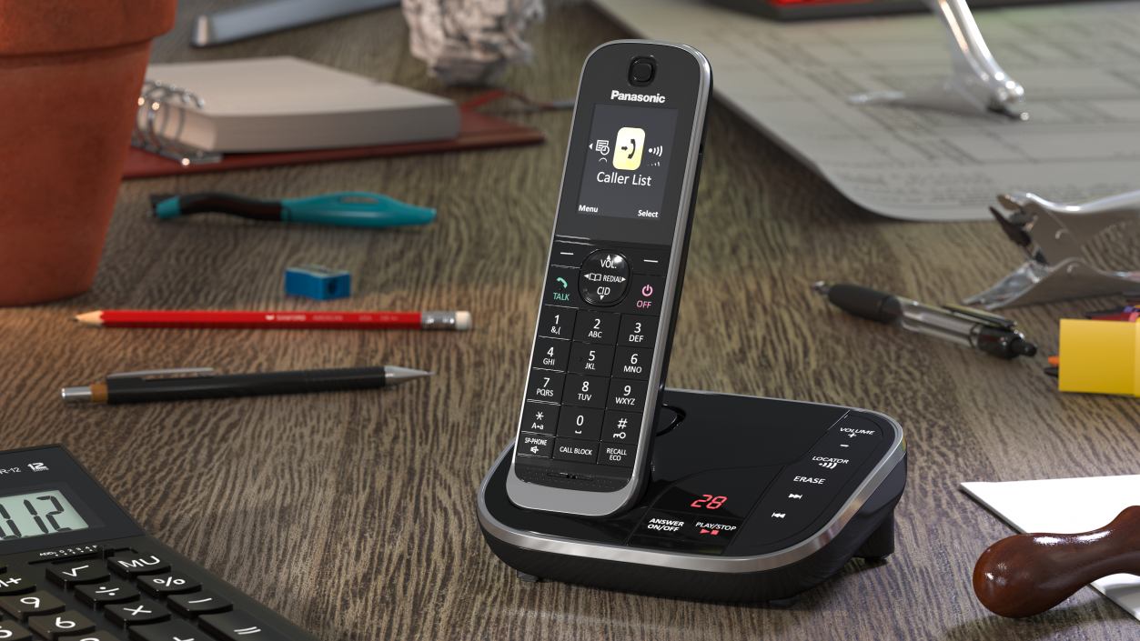 3D Panasonic KX TGJ420E DECT Cordless Phone with Base Station model