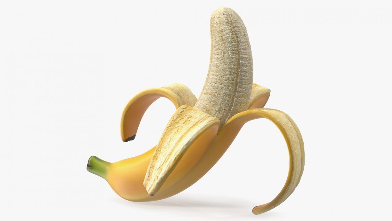 3D Banana Peeled model